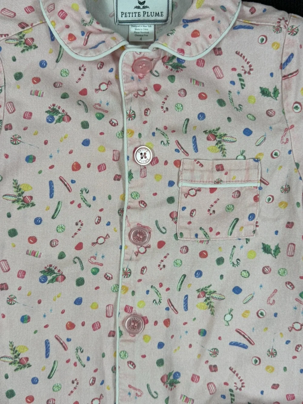 PETITE PLUME Twill Pajama Set in Vintage Christmas Sweets - 4
